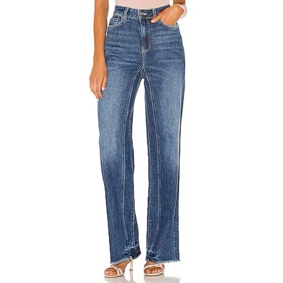 NWT Free People Relaxed Straight Slouch Jeans Denim Dark Wash Blue 26 - Picture 14 of 15